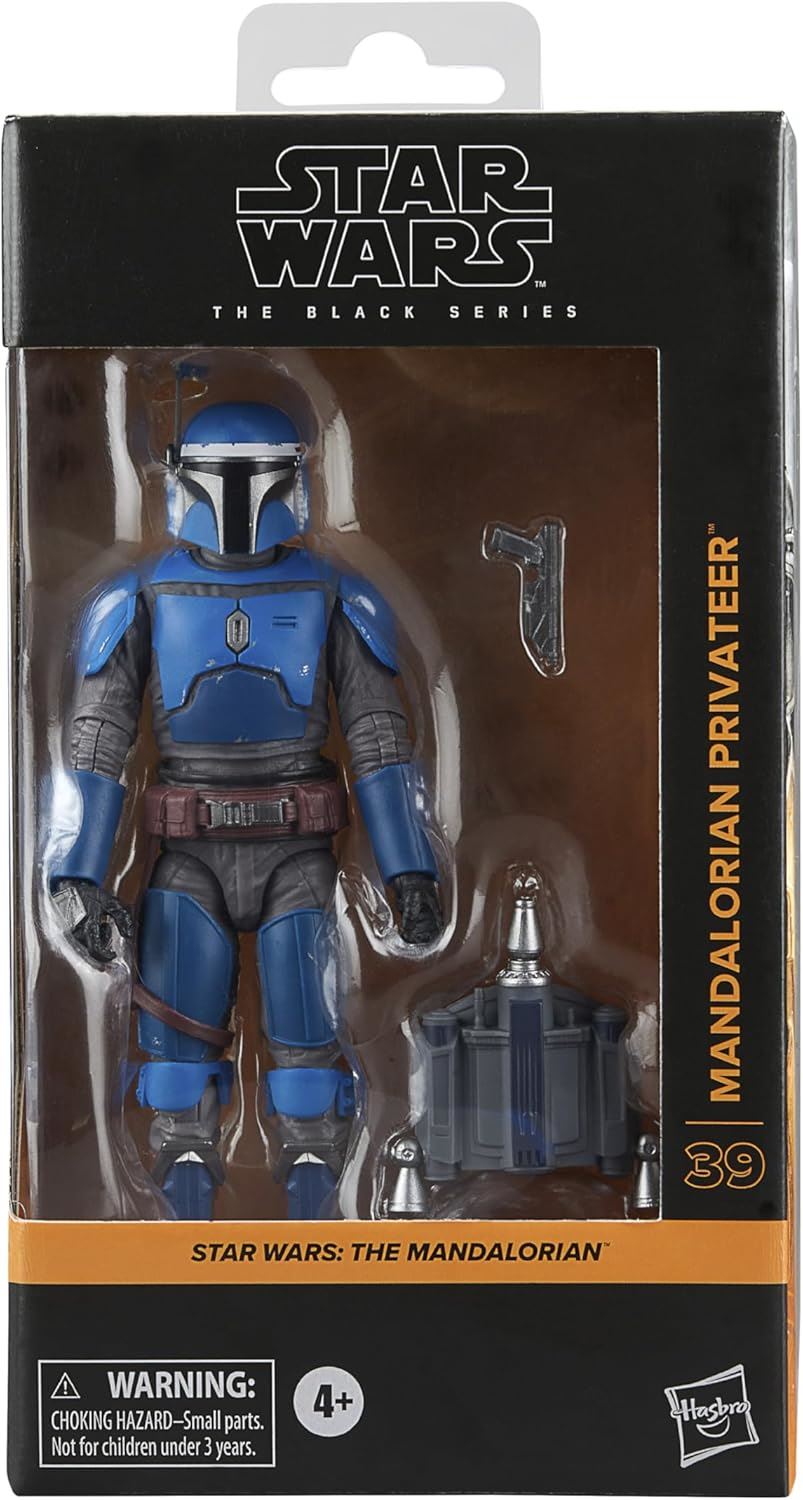 Mandalorian Privateer 6″ Action Figure – Star Wars: The Mandalorian Black Series F9234 by Hasbro – Jetpack + Blaster Collectible