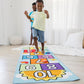 Hop & Count Hopscotch Rug 96152 – Melissa & Doug Educational Floor Play Mat with Numbers for Active Learning & Indoor Play