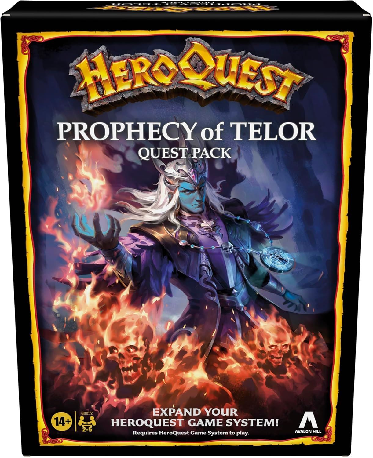 HeroQuest Prophecy of Telor Quest Pack G0052 – Avalon Hill Expansion Set with New Quests, Miniatures & Game Content