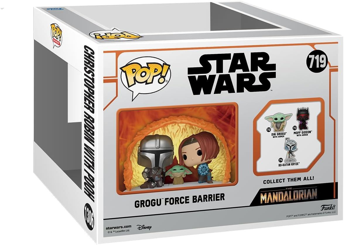 Grogu Force Barrier #719 Pop! Moments Vinyl Bobbleheads 2-Pack 80002 – Star Wars The Mandalorian Funko Collectible Display Scene