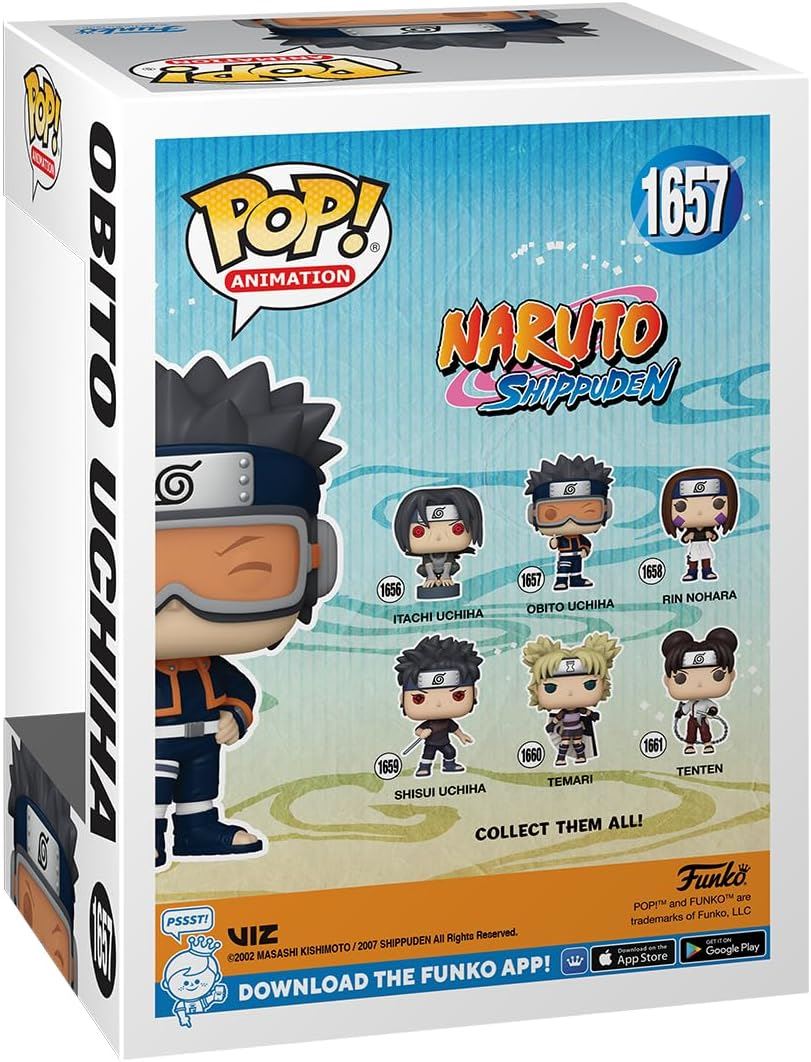 Obito Uchiha #1657 Pop! Animation Vinyl Figure 80251 – Naruto Shippuden Funko Collectible 3.75″ Anime Figure