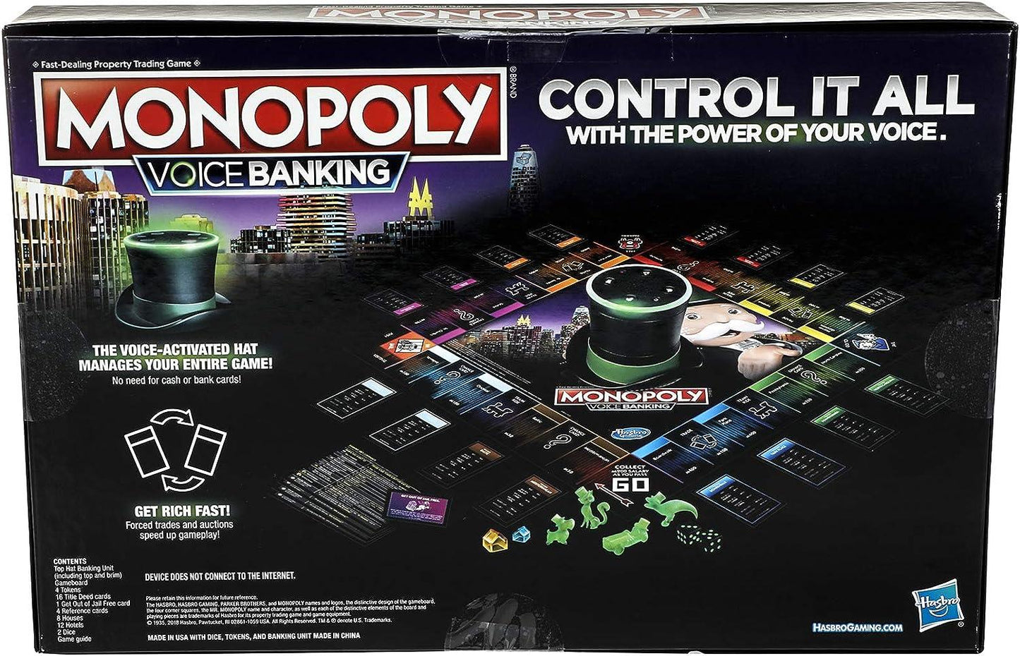 Monopoly Voice Banking Electronic Family Board Game for Kids Ages 8+ E4816
