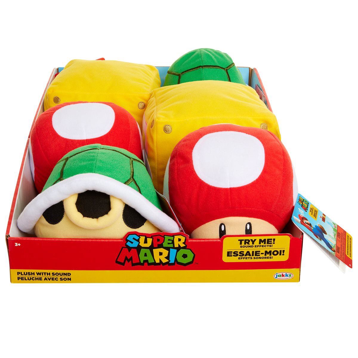 Nintendo Super Mario Bros Super Mushroom Plush Toy Sound SFX 41530 Soft & Cuddly