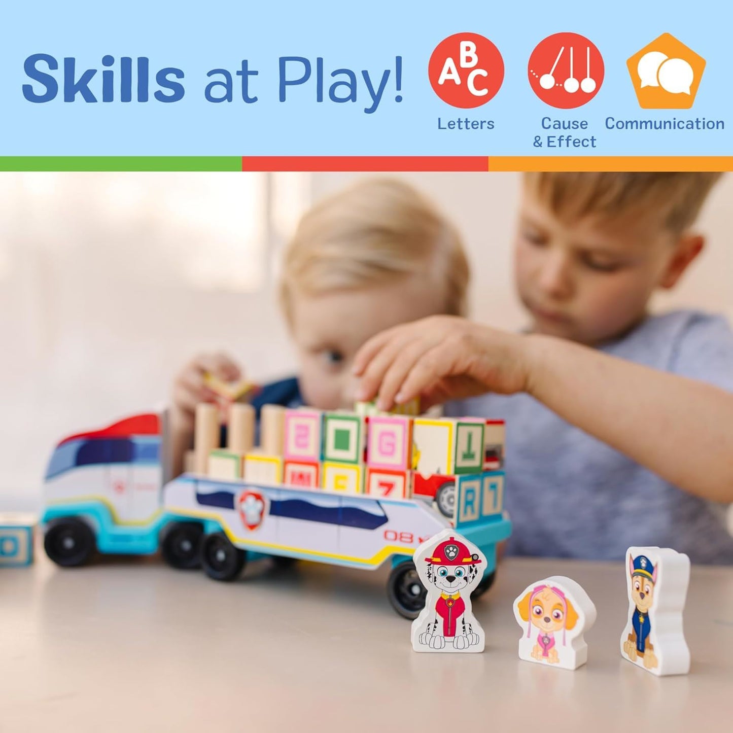ABC Block Truck 33272 Wooden Toy 33PCS (Melissa & Doug / PAW Patrol)