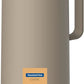 Tramontina Exata 1L Thermal Flask 61637/108 – Beige Glass-Lined Vacuum Insulated Bottle Carafe with Cup Lid for Hot & Cold Drinks