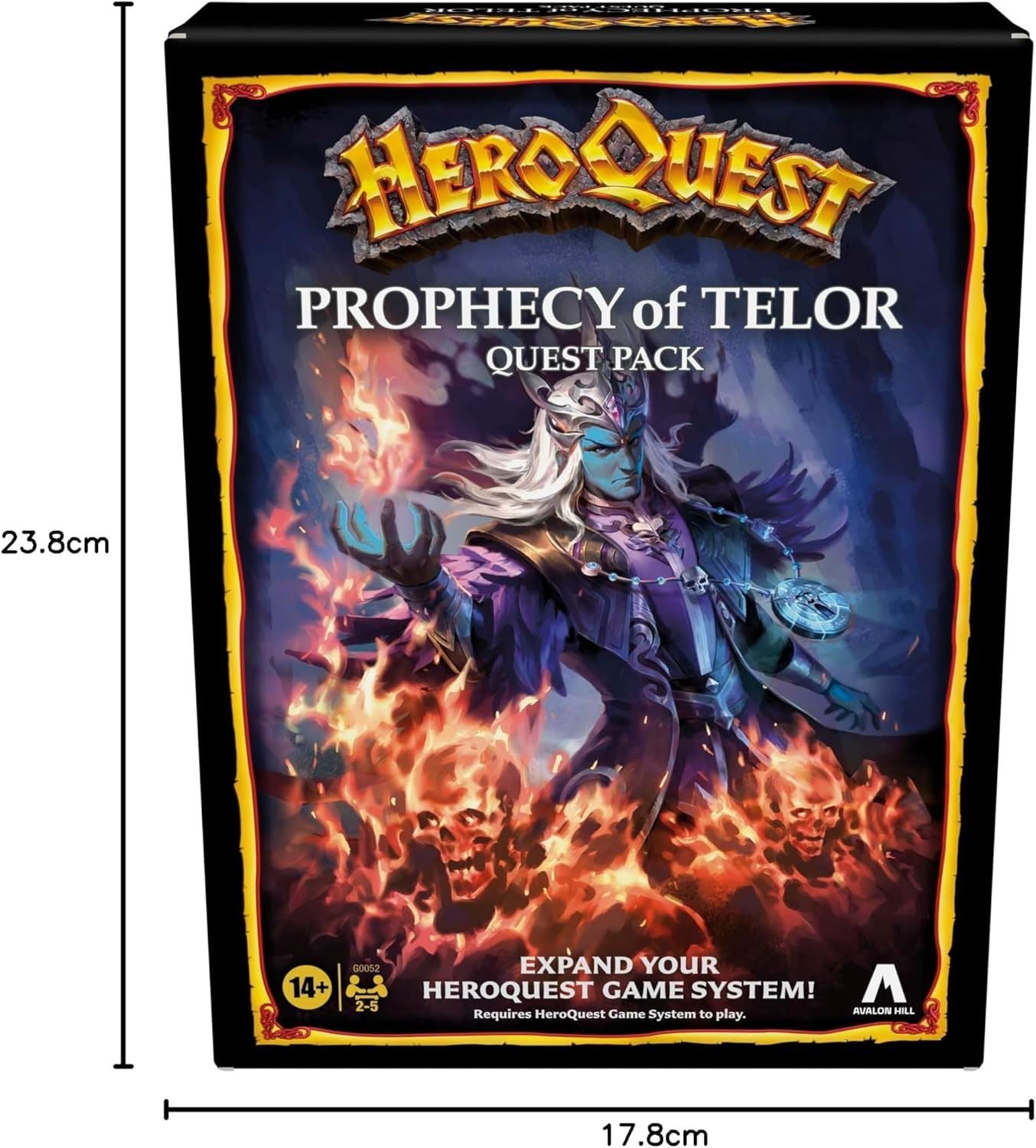 HeroQuest Prophecy of Telor Quest Pack G0052 – Avalon Hill Expansion Set with New Quests, Miniatures & Game Content