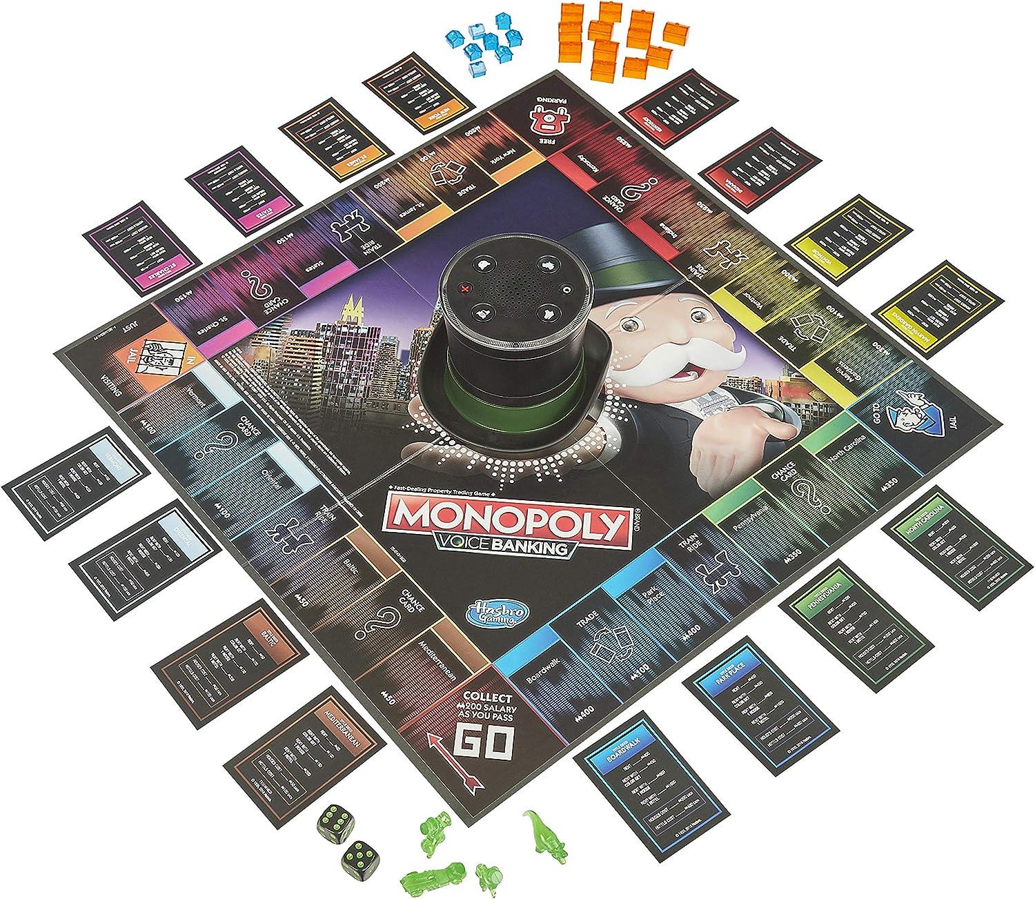 Monopoly Voice Banking Electronic Family Board Game for Kids Ages 8+ E4816