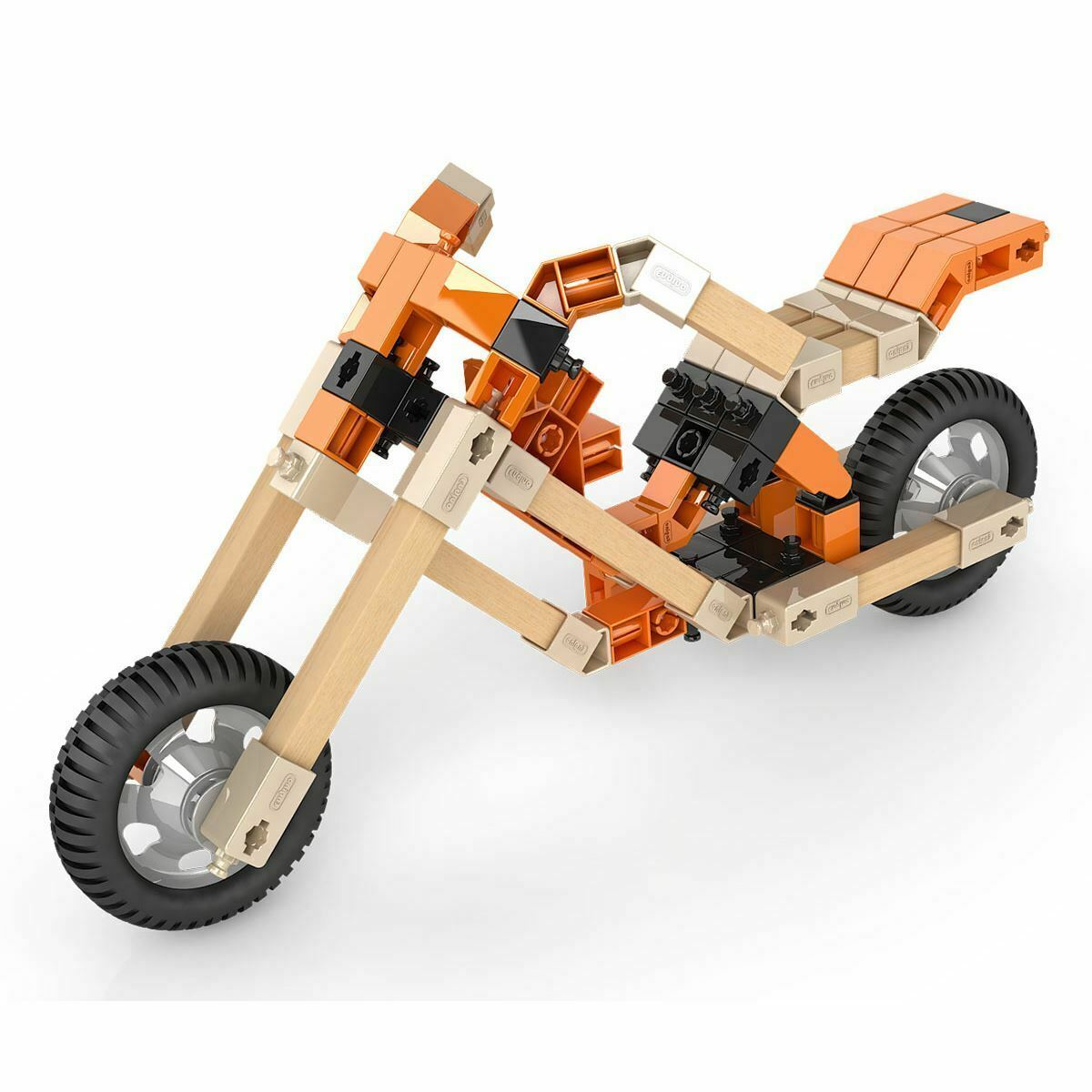 Engino Eco Builds 3 Model MOTORBIKES Building Creative Activity Wooden Toy STEM