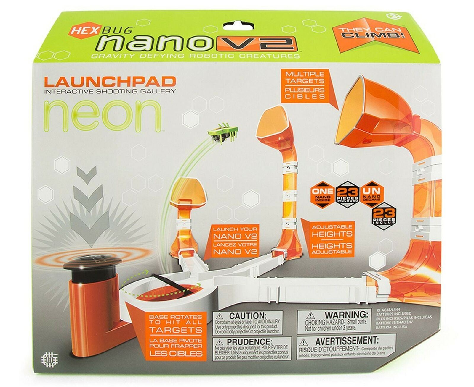 HEXBUG Nano V2 NEON LAUNCHPAD Interactive Shooting Gallery Playset