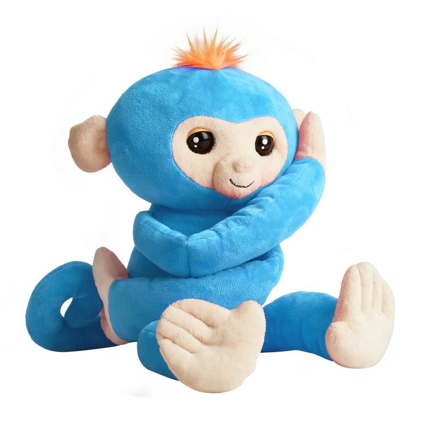 Fingerlings HUGS BORIS (Blue) Advanced Interactive Plush Baby Monkey Pet WowWee