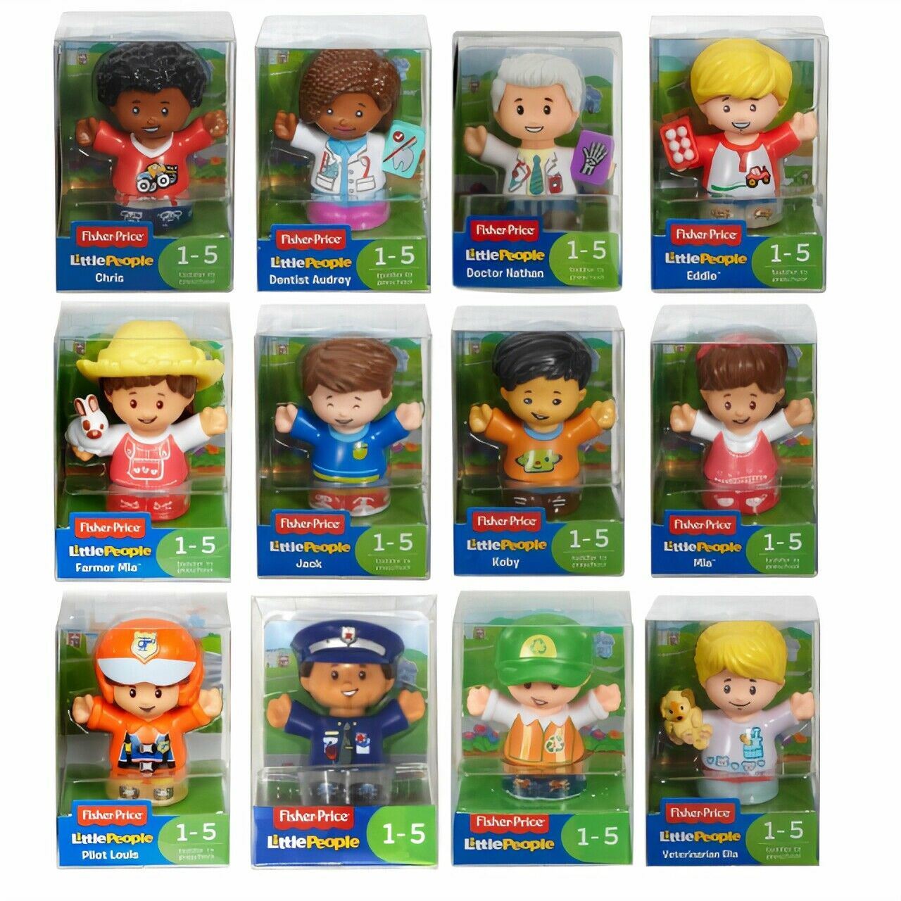 Fisher-Price Little People RECYCLING MAN WORKER Figure Pre-School Toy